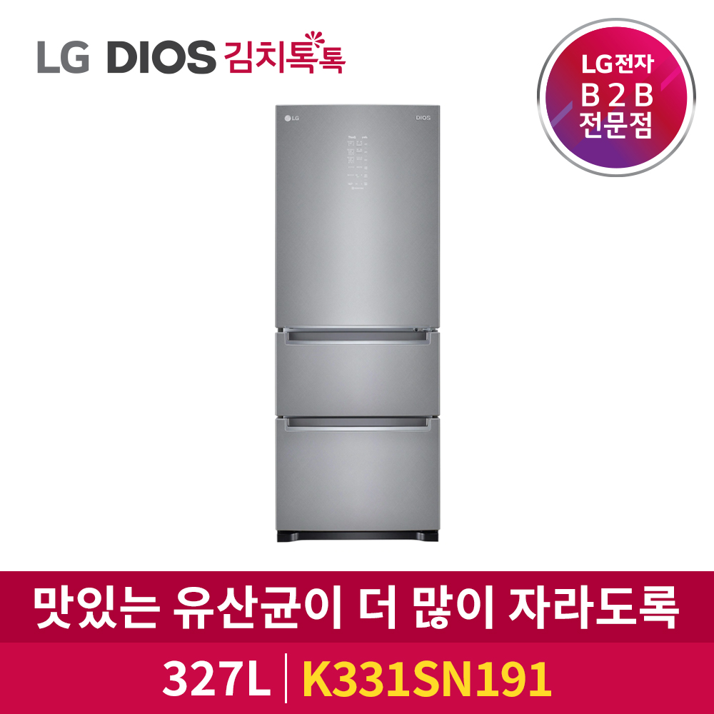 LG전자 DIOS 김치톡톡 3도어 K331SN191